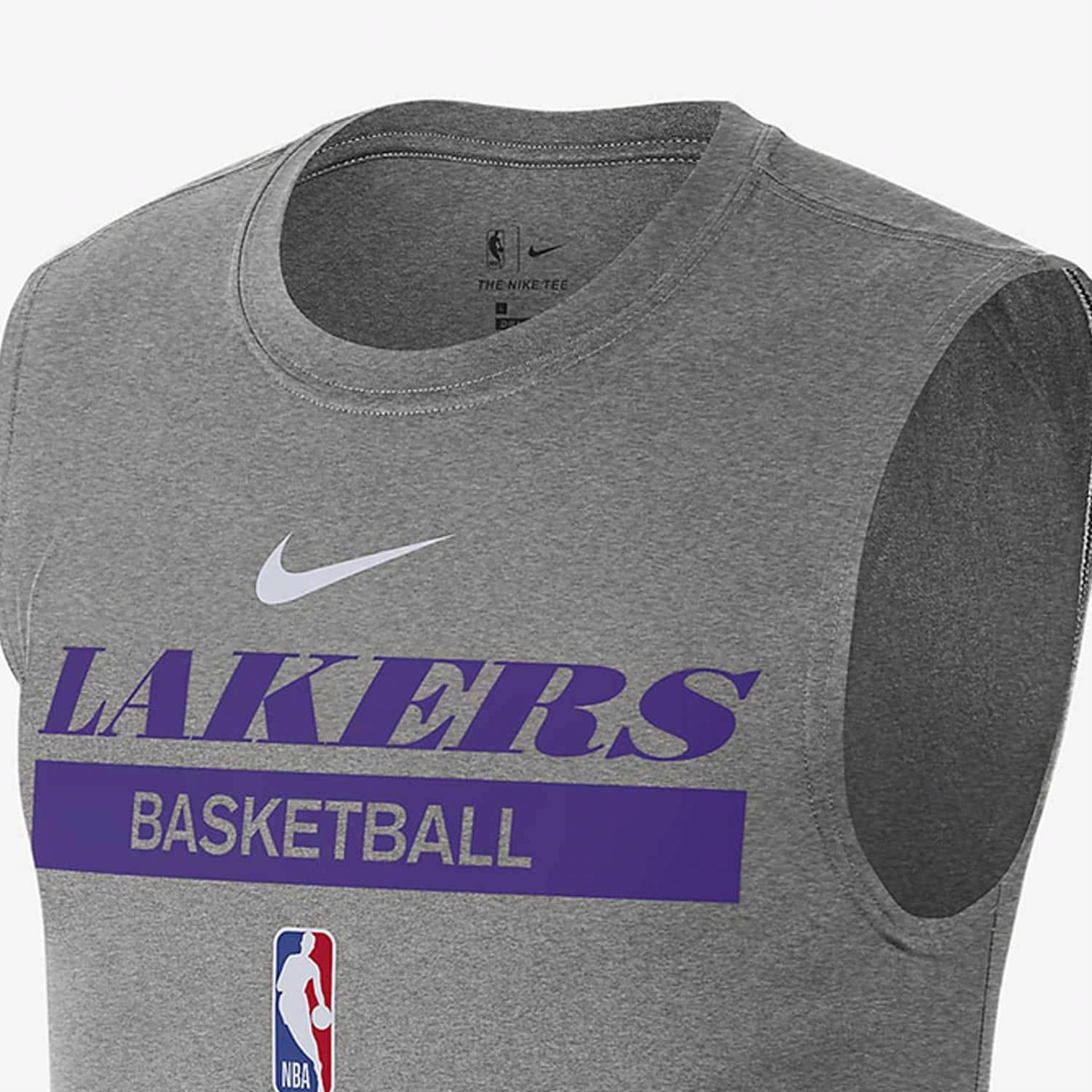 Баскетбольная майка Nike Dri-FIT NBA Los Angeles Lakers Tank Top Grey - изображение 3