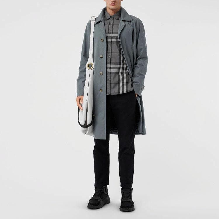 Рубашка Burberry Large Check Shirt Carbon Gray — фото 7