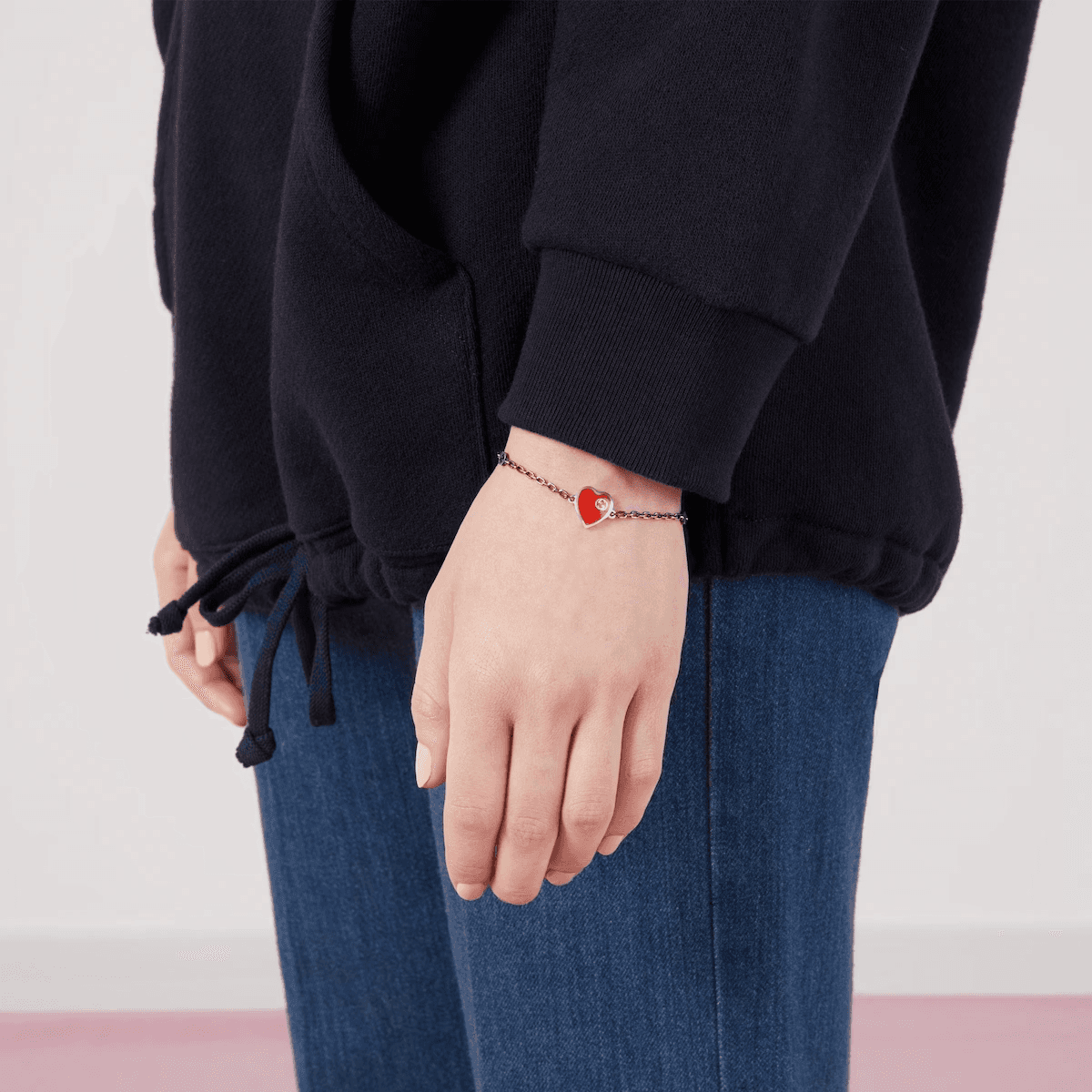 Браслет GUCCI Interlocking Heart Double G Silver Bracelet - изображение 5