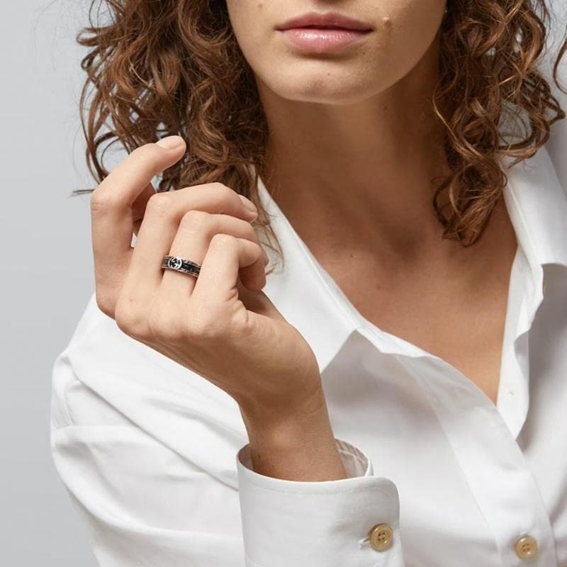 Кольцо Gucci Interlocking Double G Ring - изображение 9