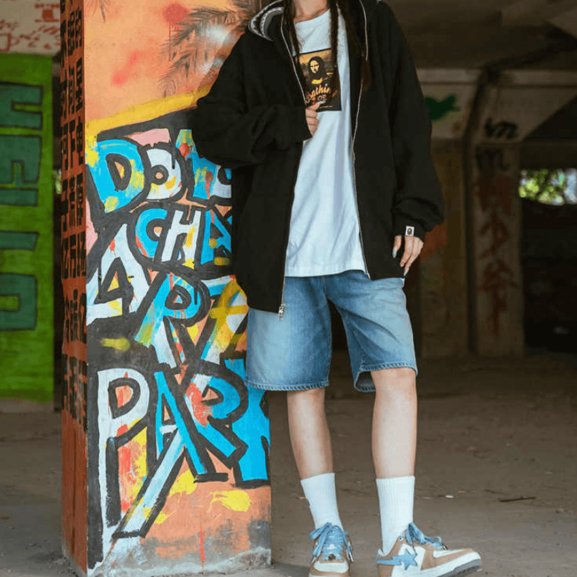 Джинсовые шорты A BATHING APE FW24 Shorts - изображение 3