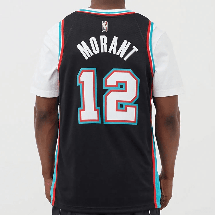 Баскетбольная майка Nike NBA Memphis Grizzlies Ja Morant 2020-21 Jersey Black - изображение 4