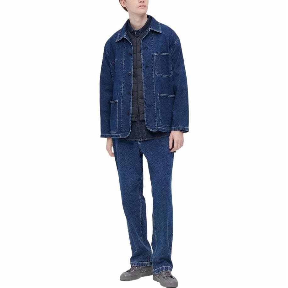 Джинсовая куртка UNIQLO Denim Jacket Blue - изображение 3