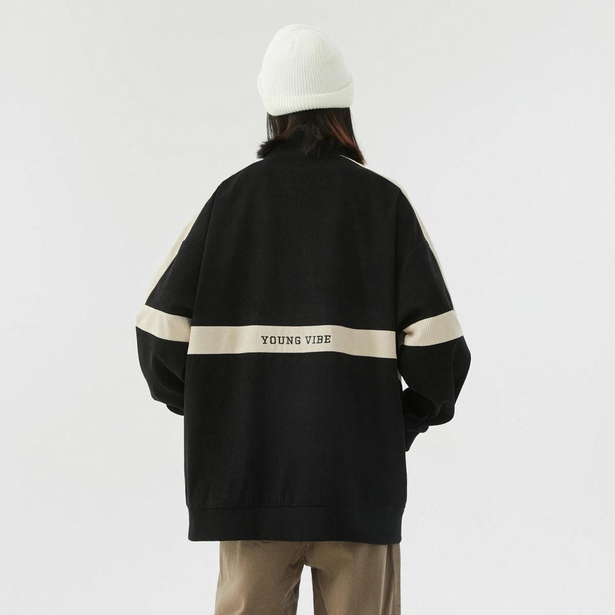 Худи S.view Retro Colorblock Embroidered Corduroy Pullover - изображение 6
