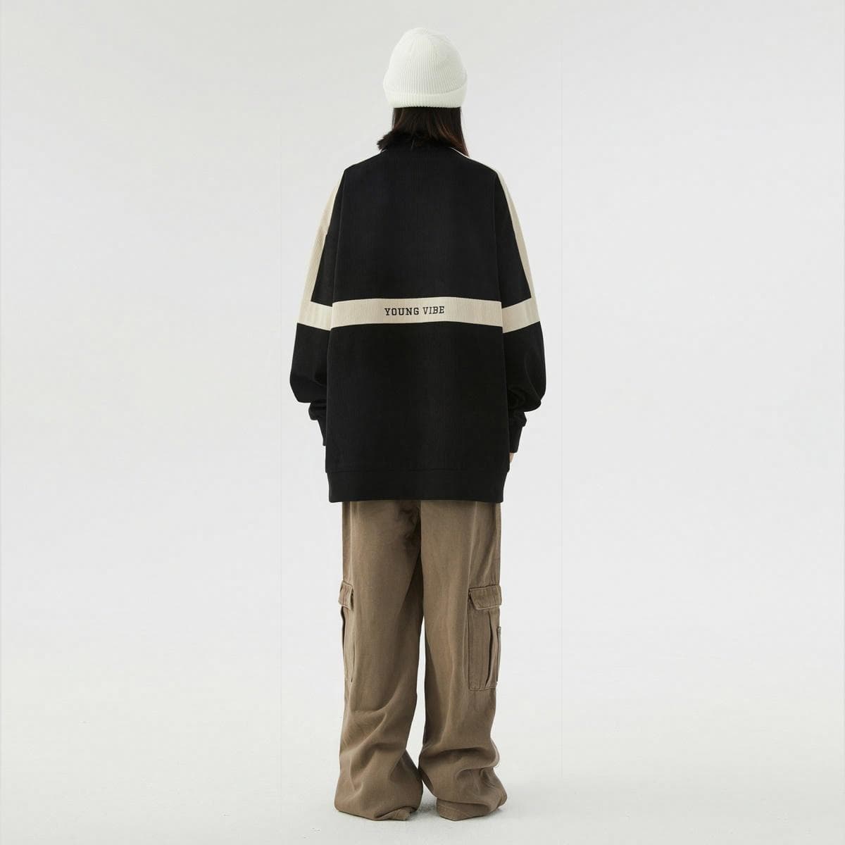 Худи S.view Retro Colorblock Embroidered Corduroy Pullover - изображение 10