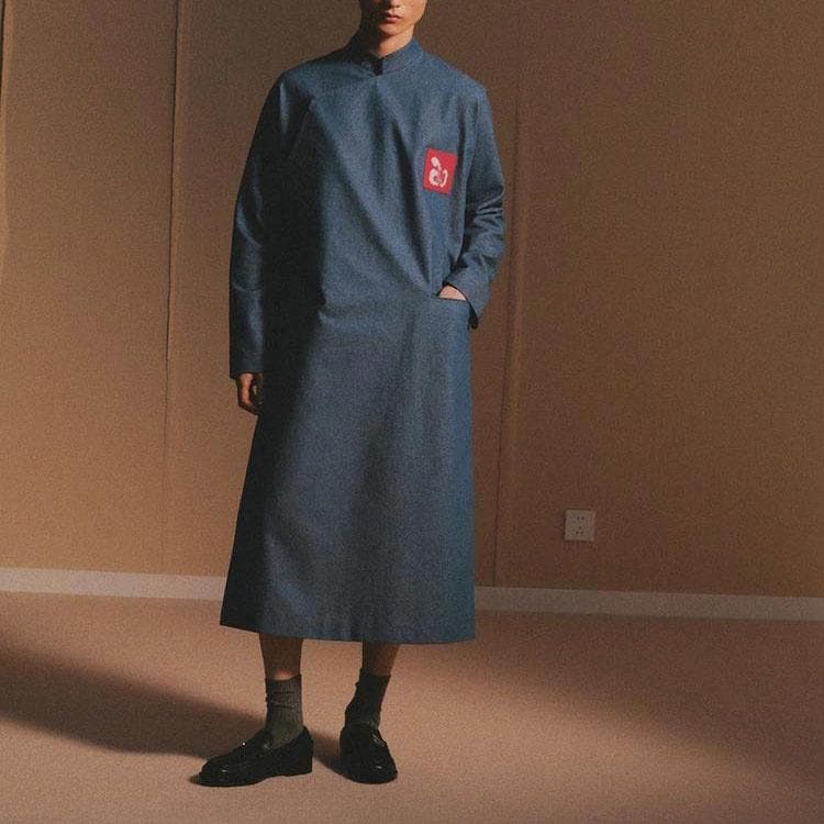 Пальто ZARA x AO YES SS25 Coat Blue - изображение 3