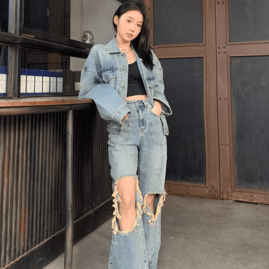Джинсовая куртка Valeria Obbaco Denim Jacket - изображение 4