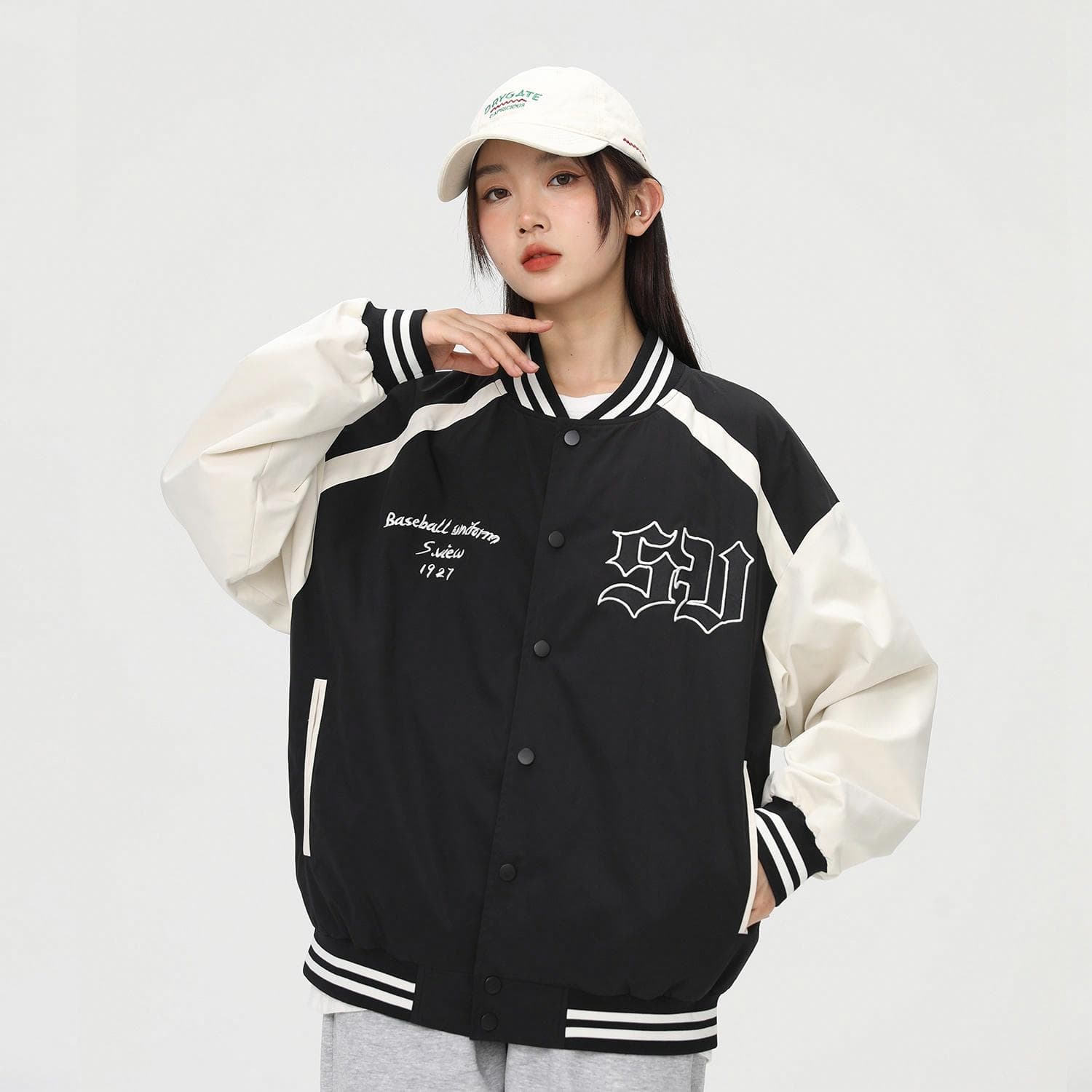 Бомбер S.view FW22 Striped Letter Embroidered Baseball Jacket - изображение 3