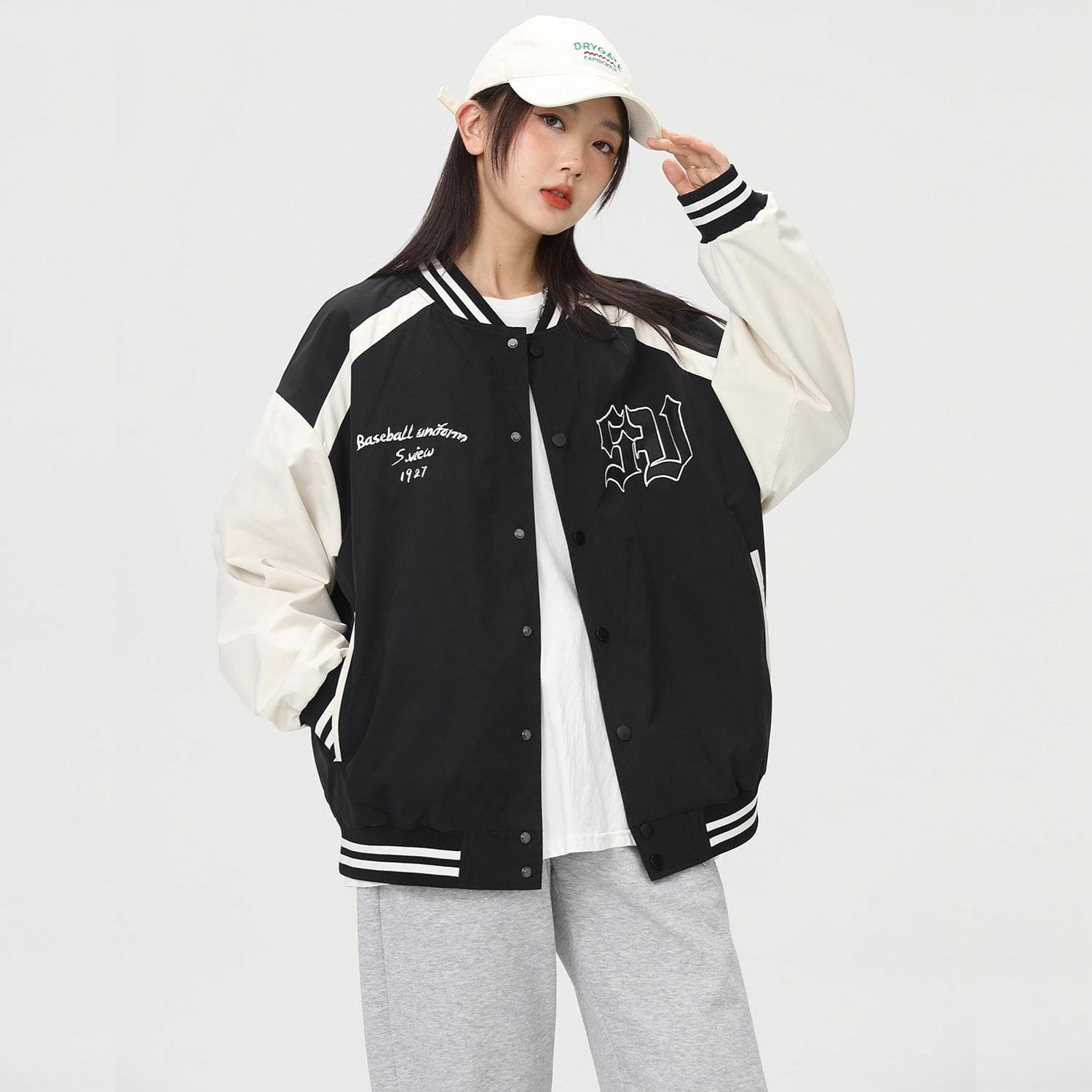 Бомбер S.view FW22 Striped Letter Embroidered Baseball Jacket - изображение 4