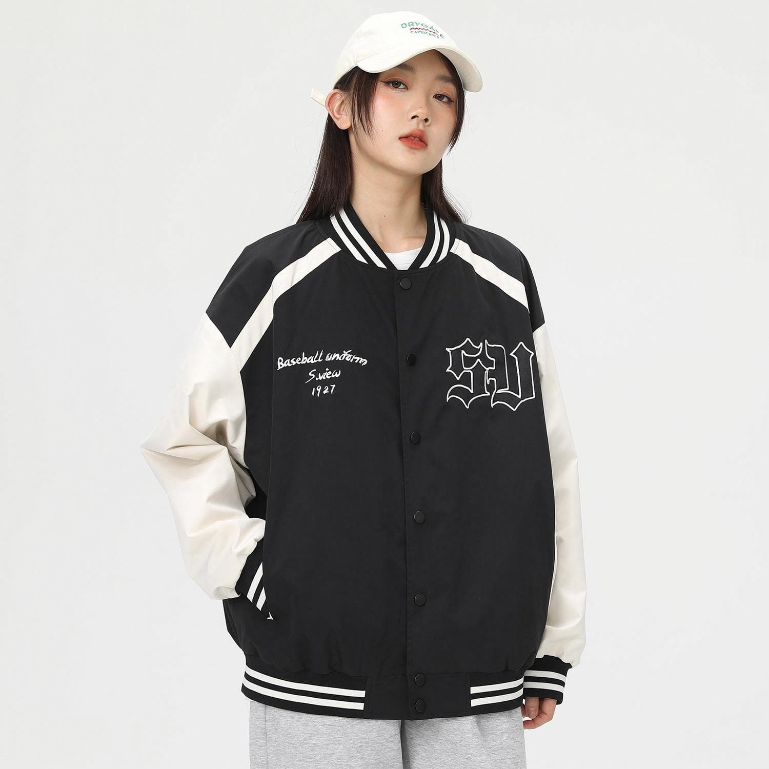 Бомбер S.view FW22 Striped Letter Embroidered Baseball Jacket - изображение 7