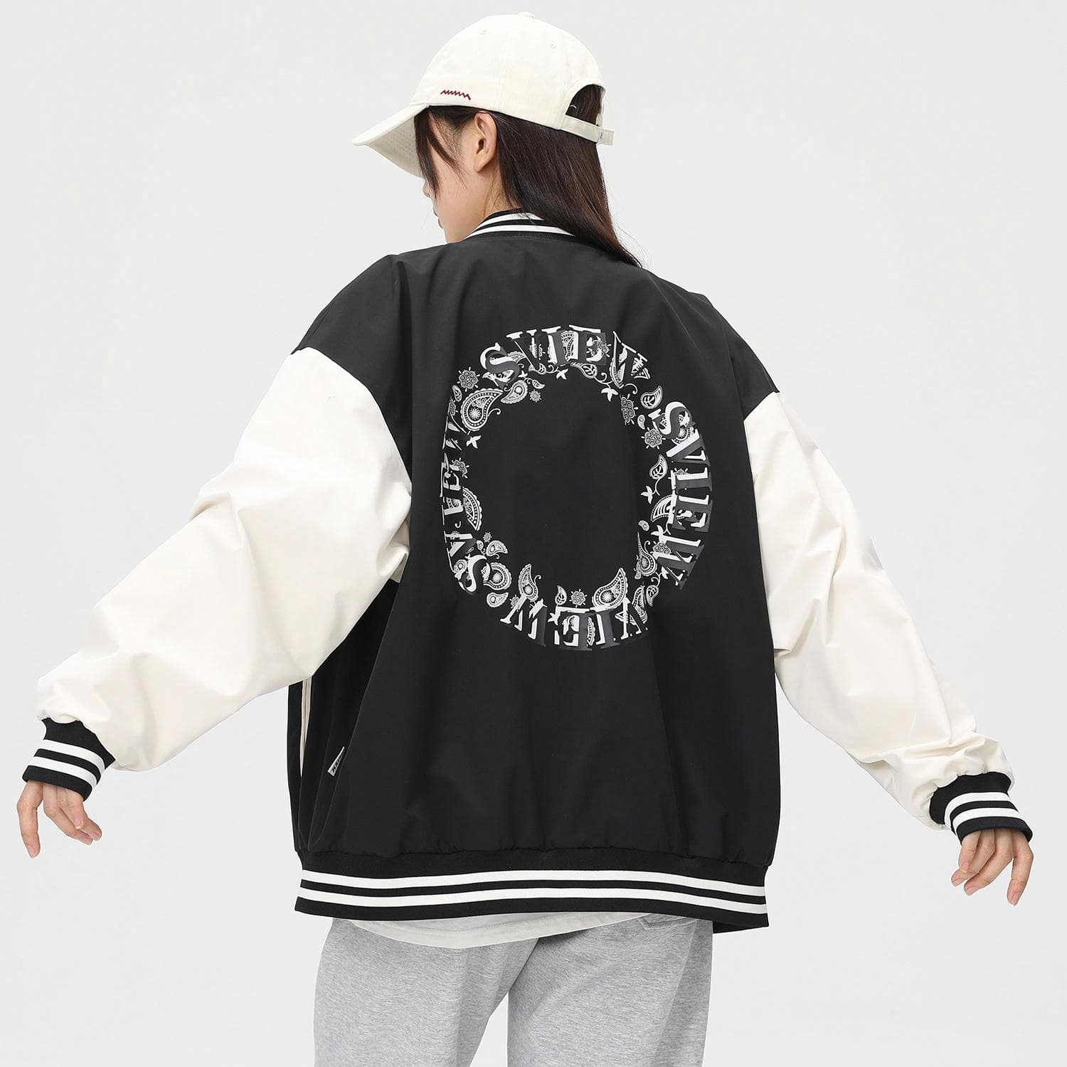 Бомбер S.view FW22 Striped Letter Embroidered Baseball Jacket - изображение 5