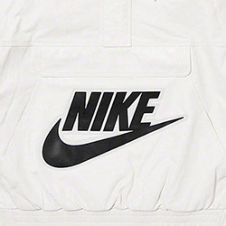 Куртка Supreme x Nike Box Logo Leather Jacket White - изображение 5