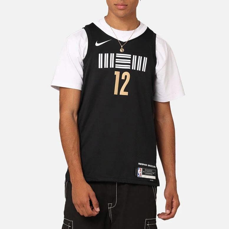 Баскетбольная майка Nike Morant Memphis Grizzlies City Edition Jersey Black White - изображение 5