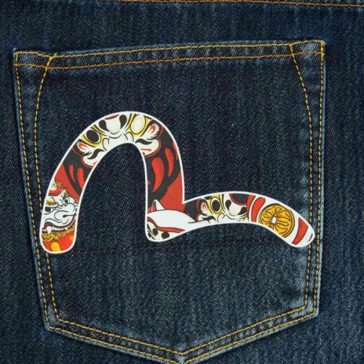 Штаны EVISU Seagull Print Cropped Jeans — фото 4