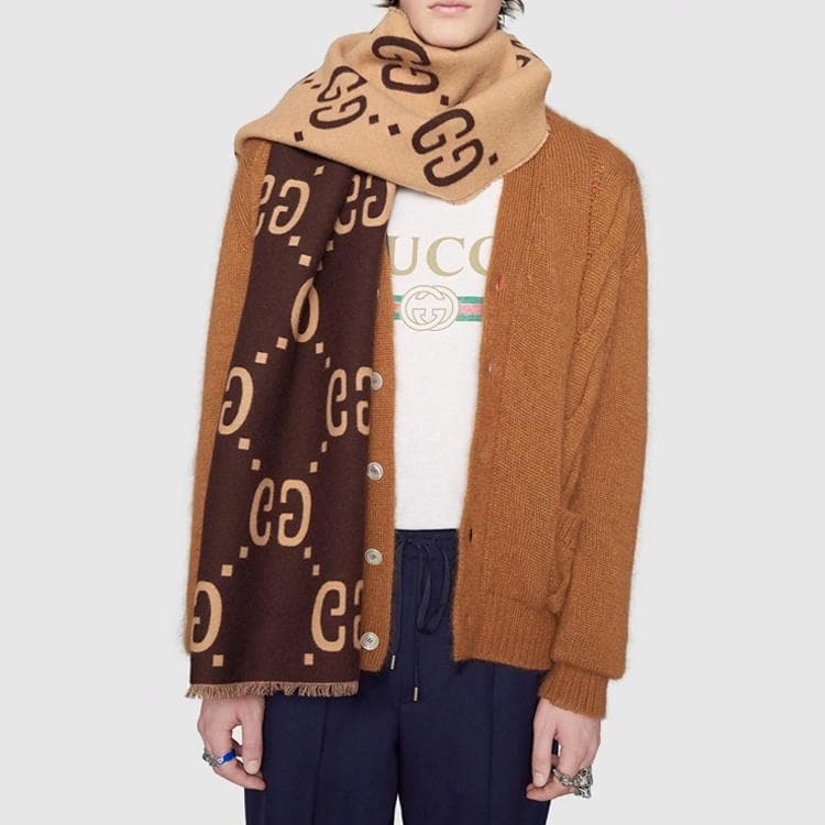 Шарф Gucci Scarf Brown/Beige - изображение 5