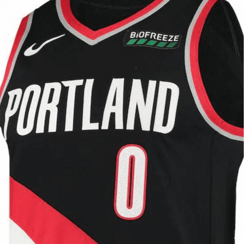 Баскетбольная майка Nike NBA Jersey Trail Blazers Lillard 0 Black - изображение 4