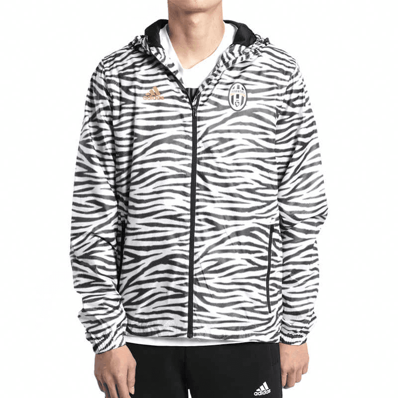 Куртка adidas Juventus Woven Hooded Jacket Black White - изображение 5