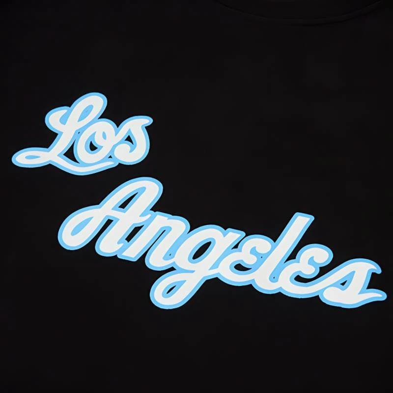 Футболка Mitchell & Ness x NBA Los Angeles Lakers Knit Crew Tee Black - изображение 3