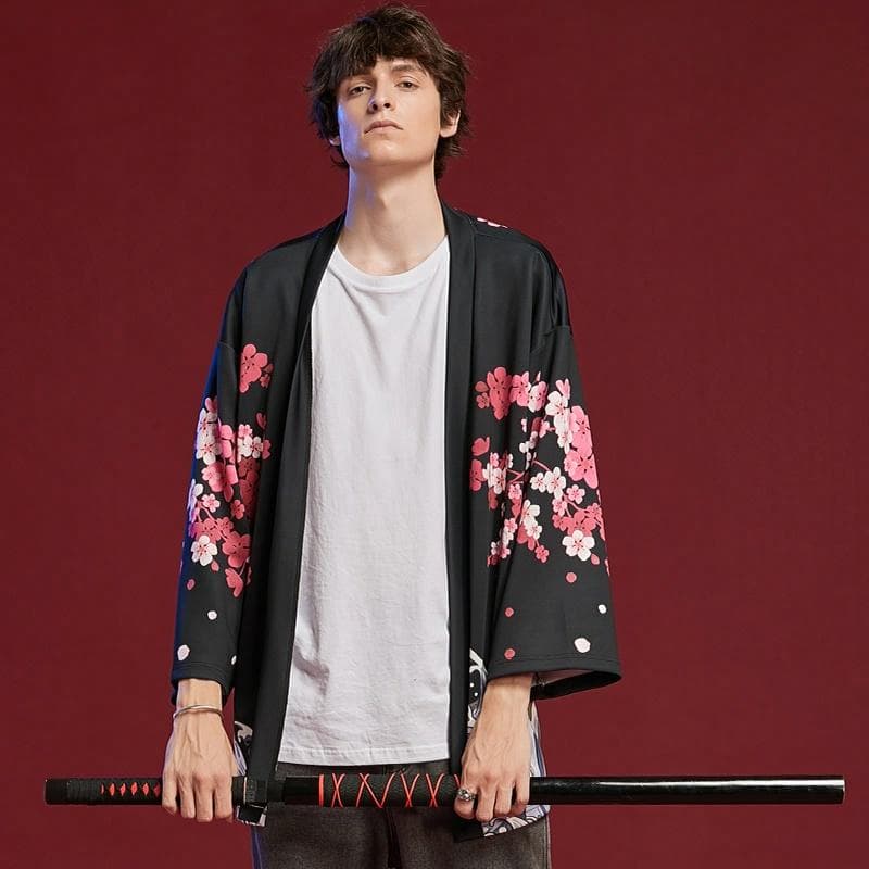 Kimura Sansha Sakura Crane Print Robe - изображение 4