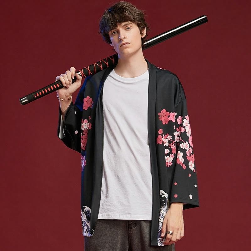 Kimura Sansha Sakura Crane Print Robe - изображение 5