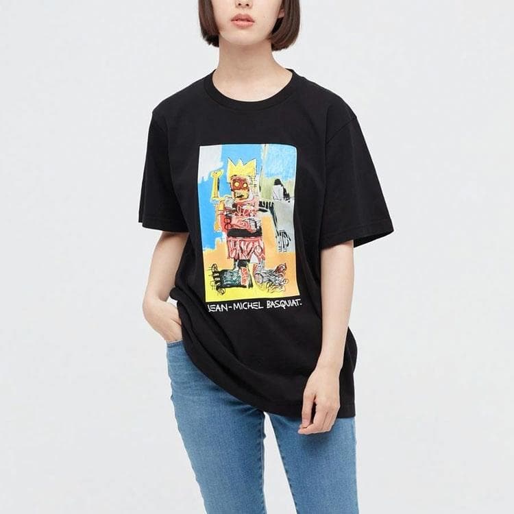 Футболка UNIQLO x Jean-Michel Basquiat Graffiti T-Shirt Black - изображение 3