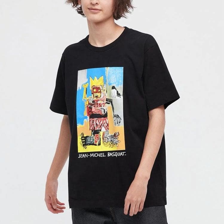 Футболка UNIQLO x Jean-Michel Basquiat Graffiti T-Shirt Black - изображение 4