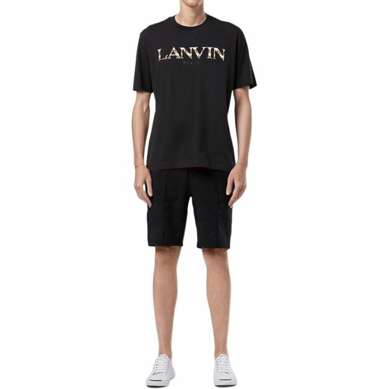 Футболка Lanvin FW22 Logo Embroidered Tee Black - изображение 4