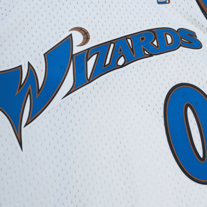 Баскетбольная майка Mitchell Ness Swingman Gilbert Arenas Washington Wizards White 2004-05 Jersey - изображение 4