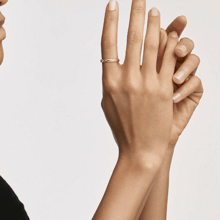 Кольцо CHANEL Coco Crush Mini Beige Narrow 18K Gold Ring Men - изображение 3