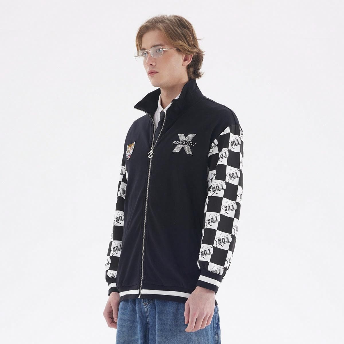 Куртка Ed Hardy Tiger Head Logo Checkerboard Jacket - изображение 4