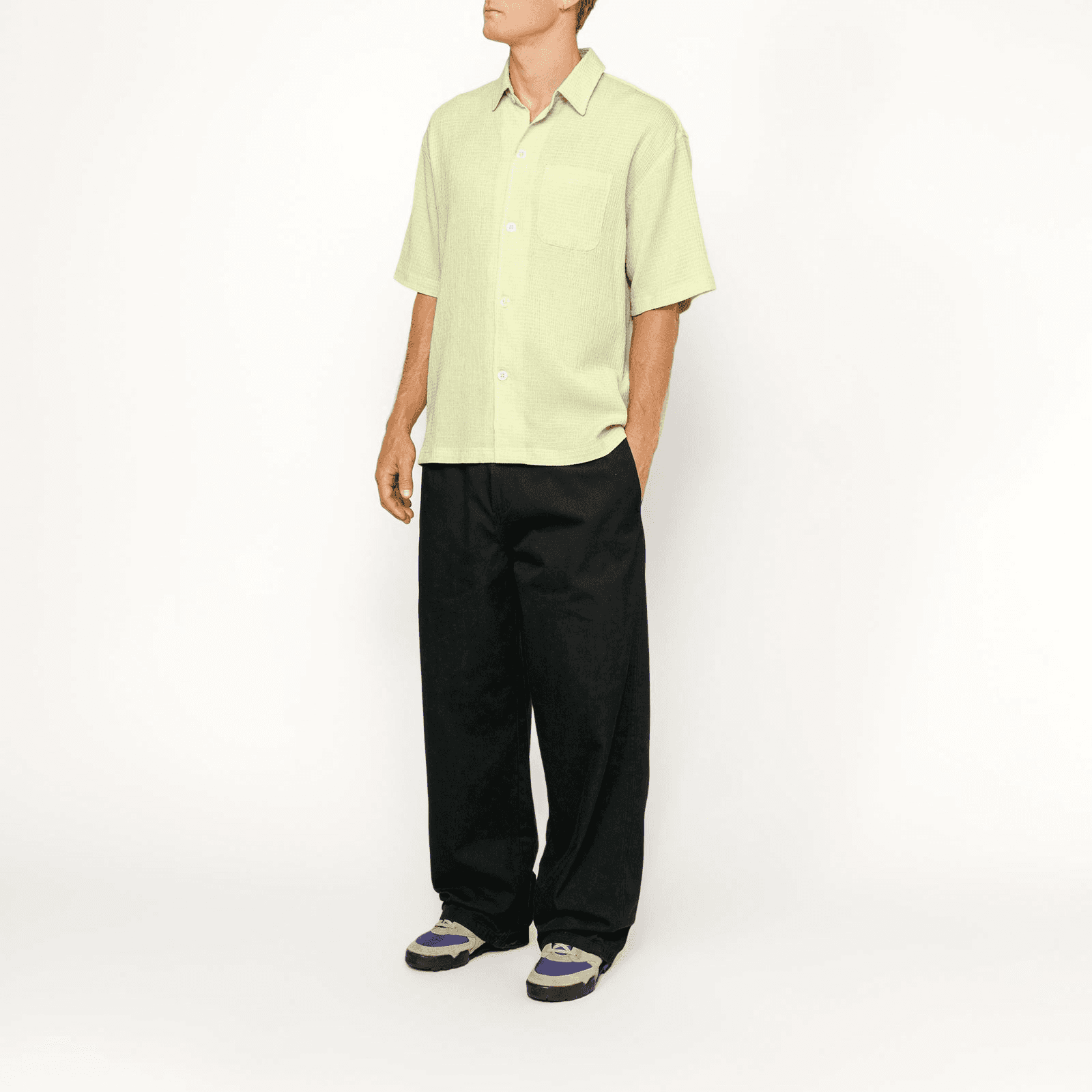 Рубашка Stussy SS24 Boxy Flat Hem Shirt Crinkled - изображение 5