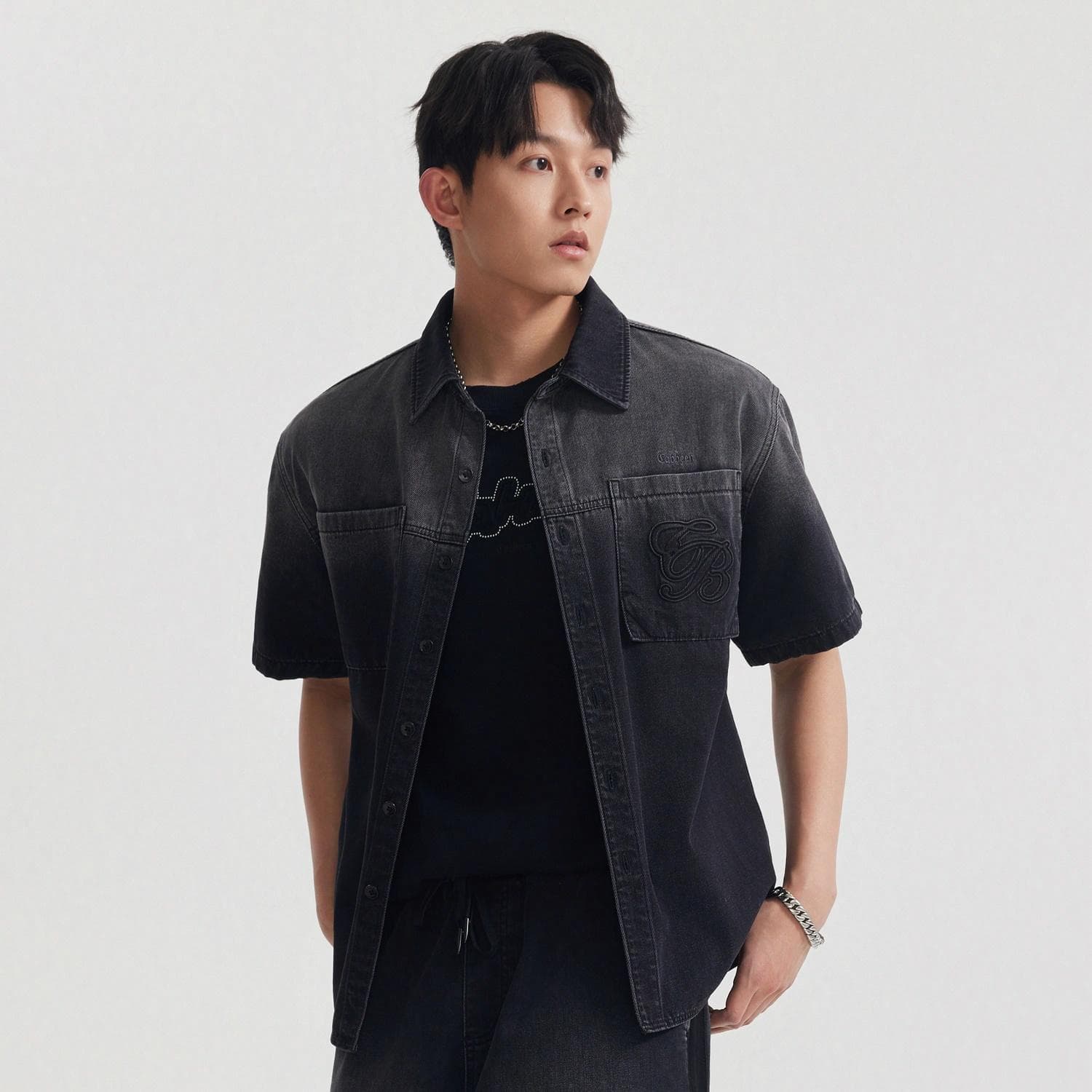 Рубашка Cabbeen Gradient Embroidery Shirt - изображение 4
