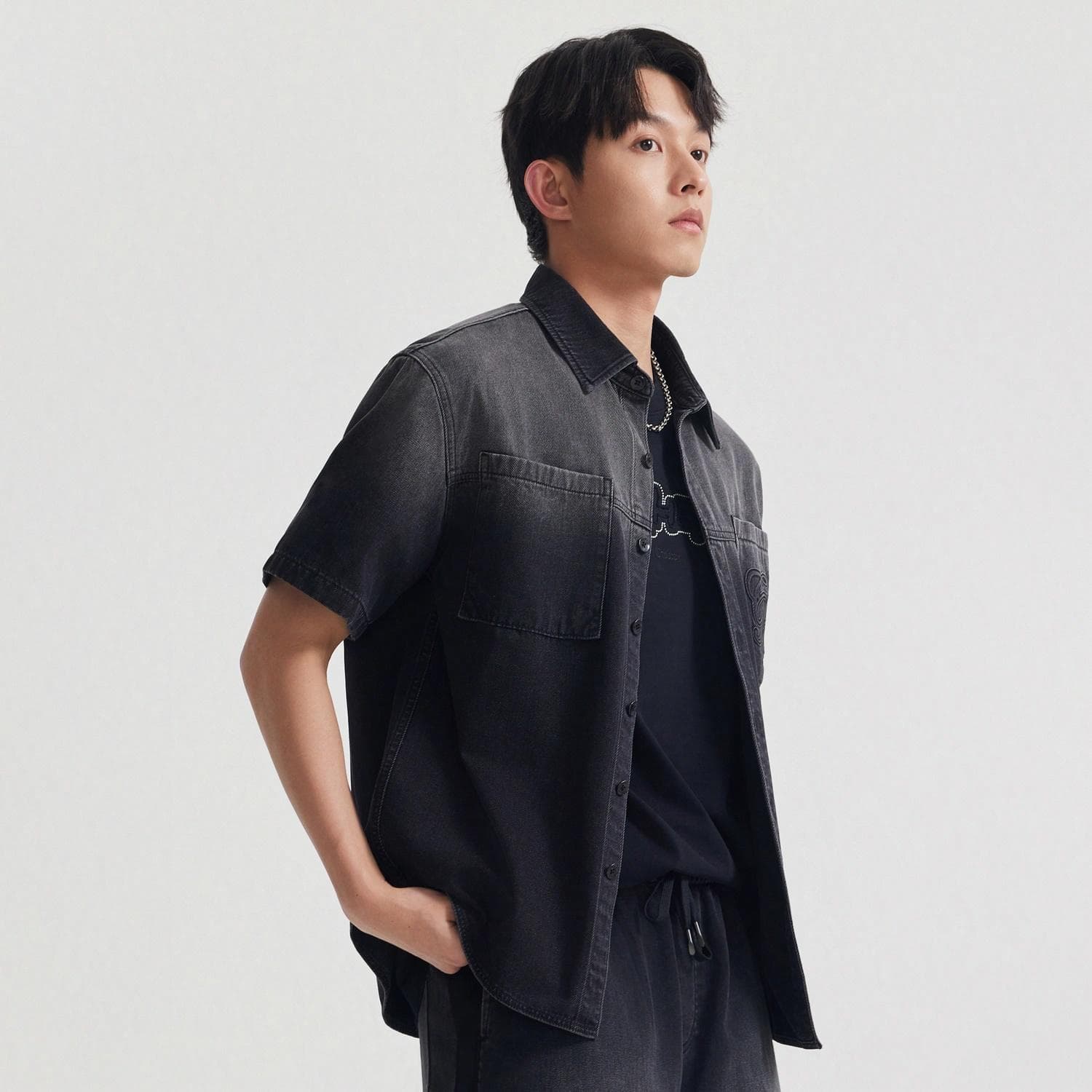Рубашка Cabbeen Gradient Embroidery Shirt - изображение 5