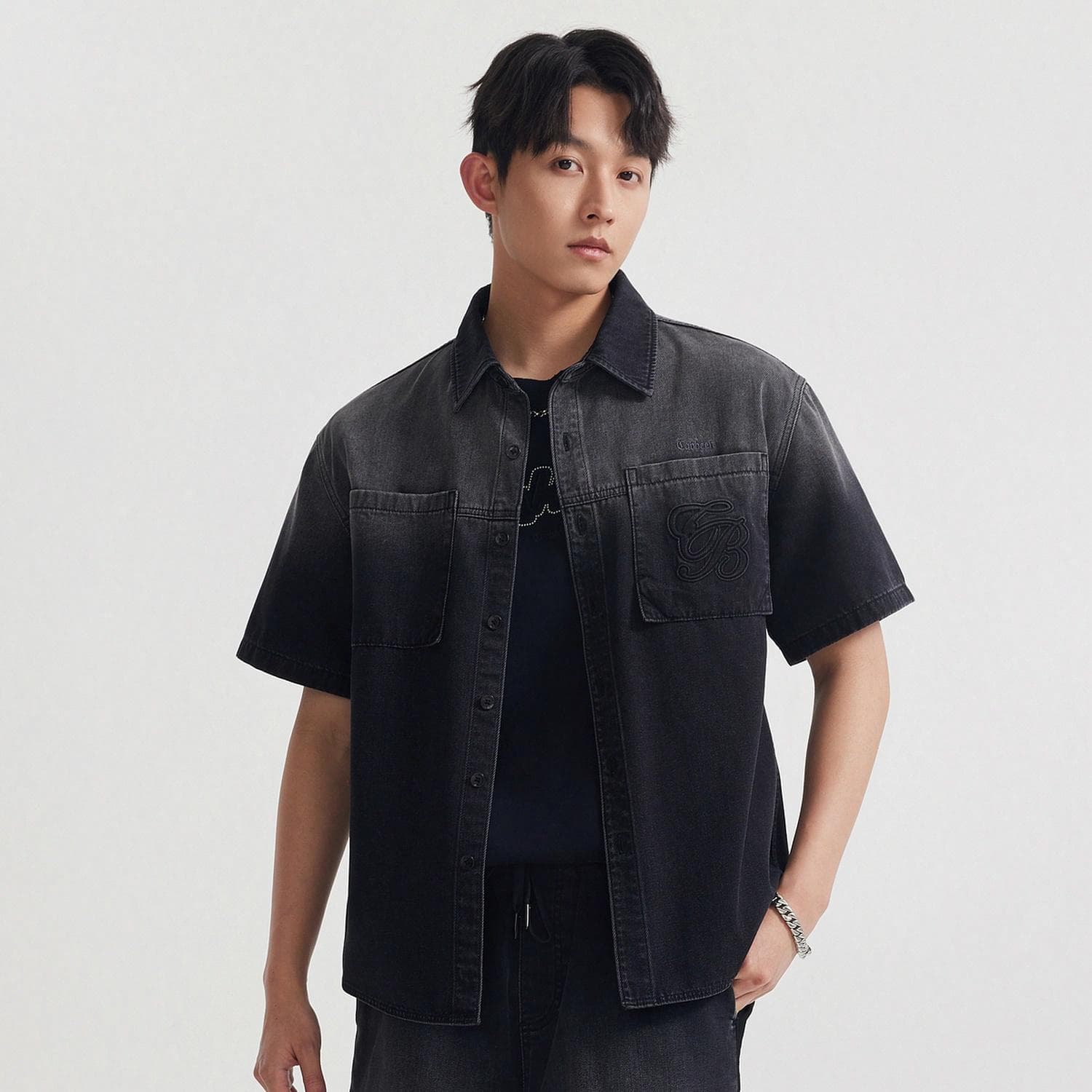 Рубашка Cabbeen Gradient Embroidery Shirt - изображение 3