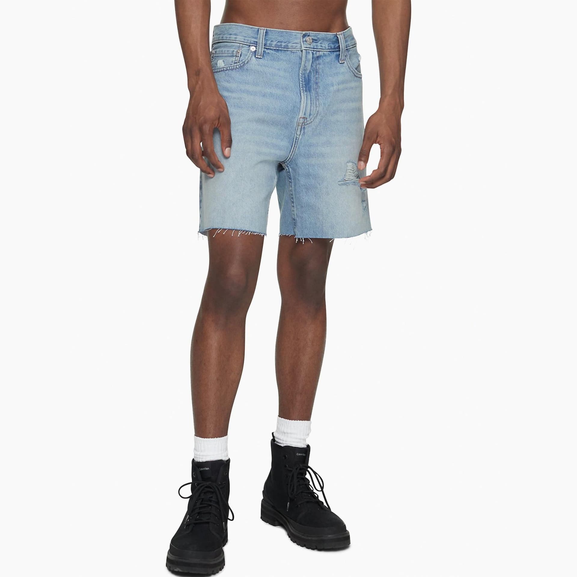 Джинсовые шорты Calvin Klein Denim Shorts Light Blue - изображение 4