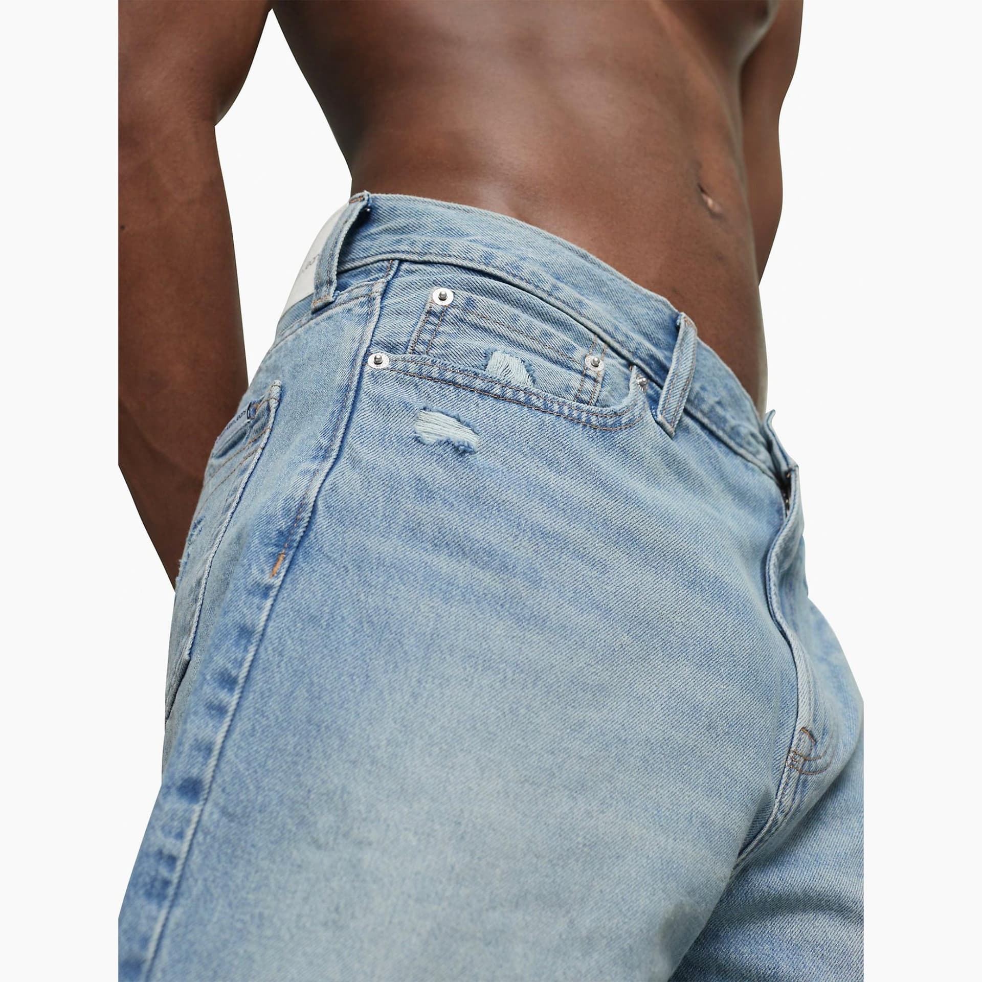 Джинсовые шорты Calvin Klein Denim Shorts Light Blue - изображение 6
