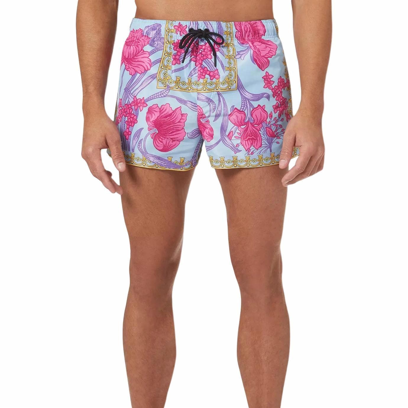 Шорты Versace SS22 Floral Swim Shorts Pink - изображение 3