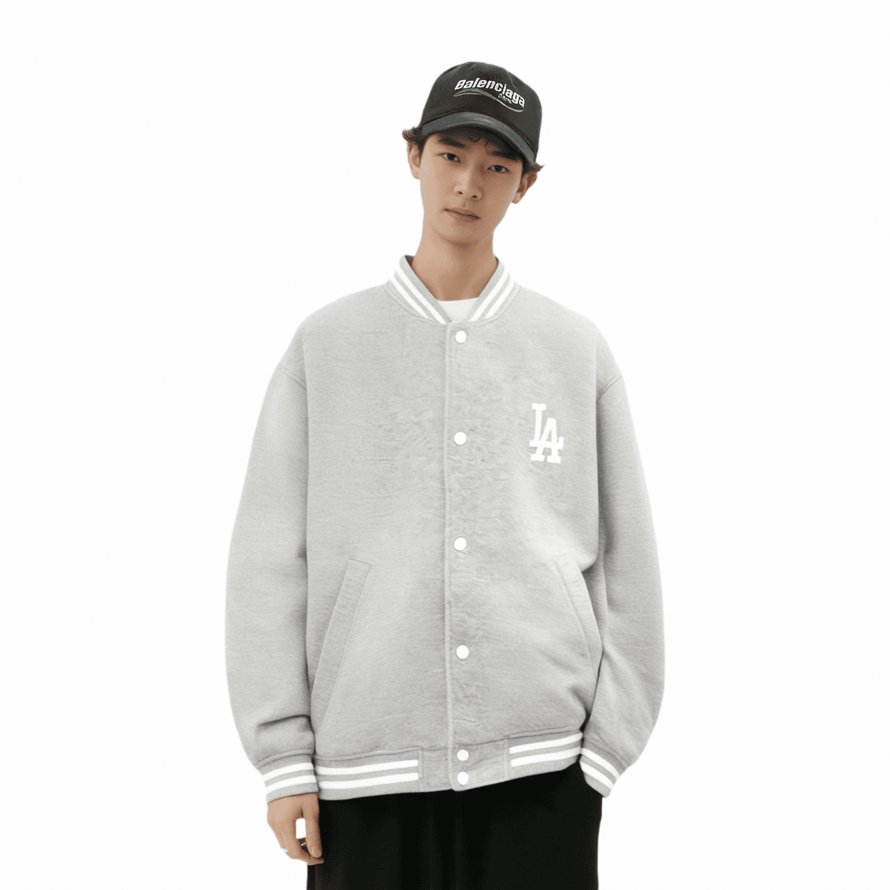 Бомбер MLB Dodgers Jersey Heather Grey - изображение 3