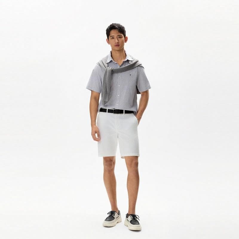 Рубашка Tommy Hilfiger Oxford Stripe Short Sleeve Shirt - изображение 5