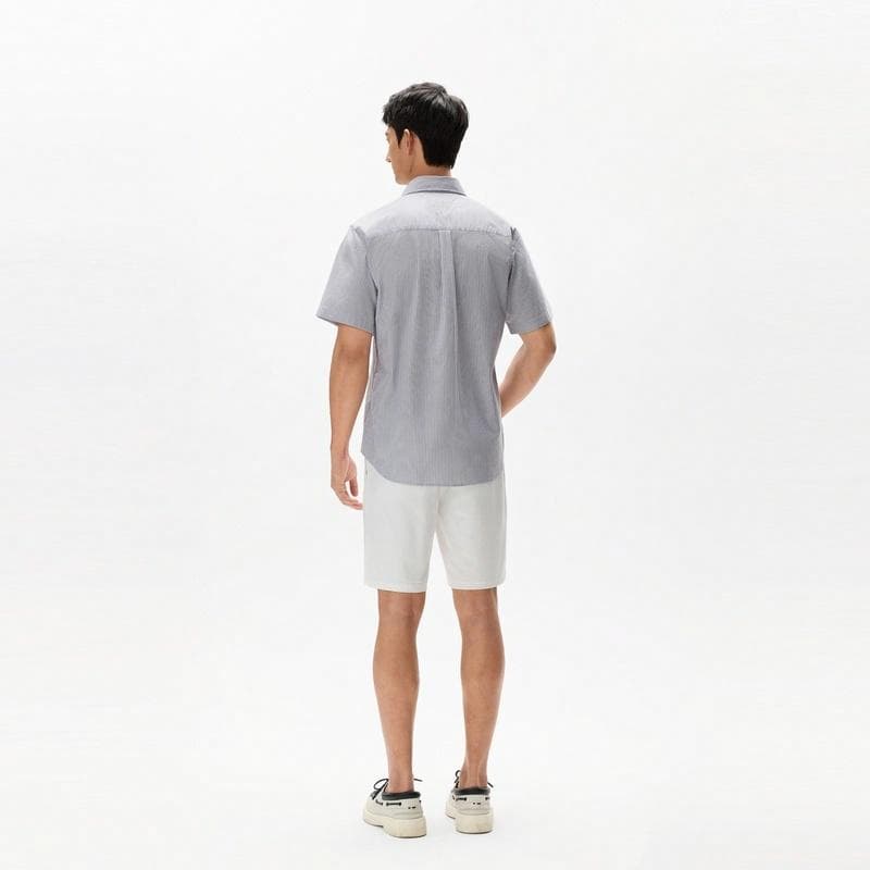 Рубашка Tommy Hilfiger Oxford Stripe Short Sleeve Shirt - изображение 4