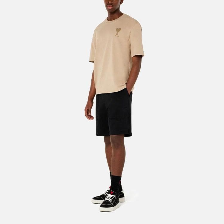 Тренировочные штаны AMIPARIS FW21 Logo Embroidered Shorts Black - изображение 2
