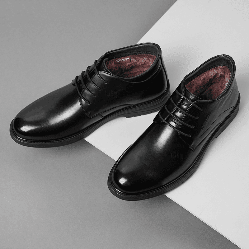 Сапоги AOKANG Black Leather Boots - изображение 4