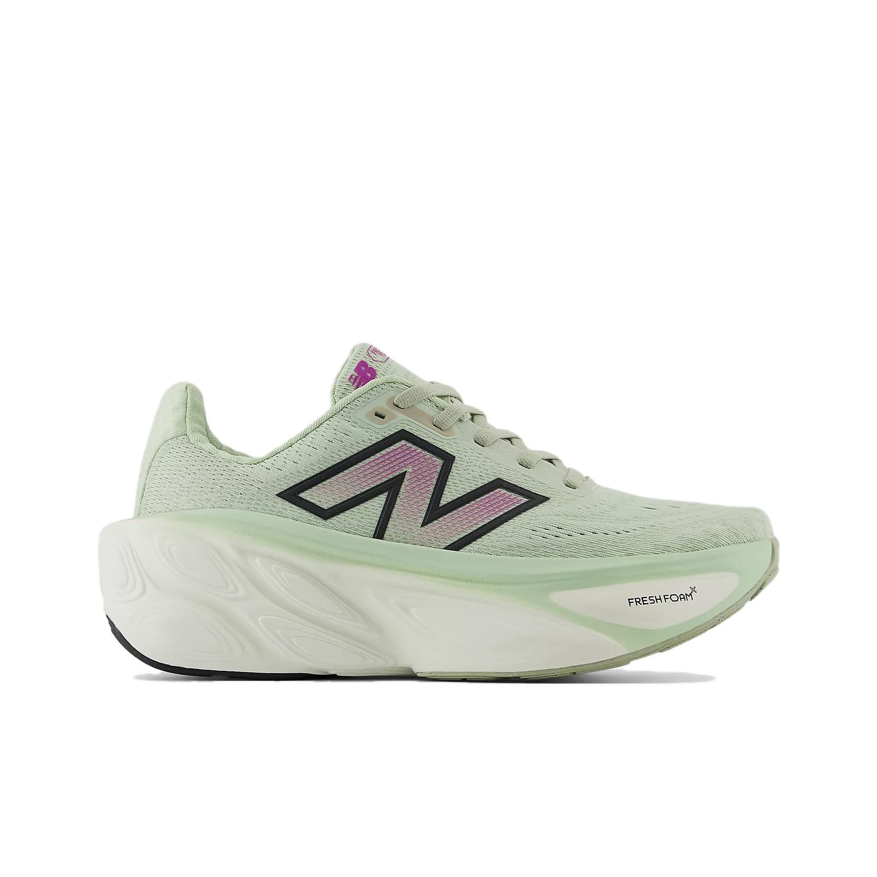 Кроссовки для бега New Balance NB Fresh Foam X More V5 Low Беговые кроссовки Женские Светло-зеленые - изображение 2