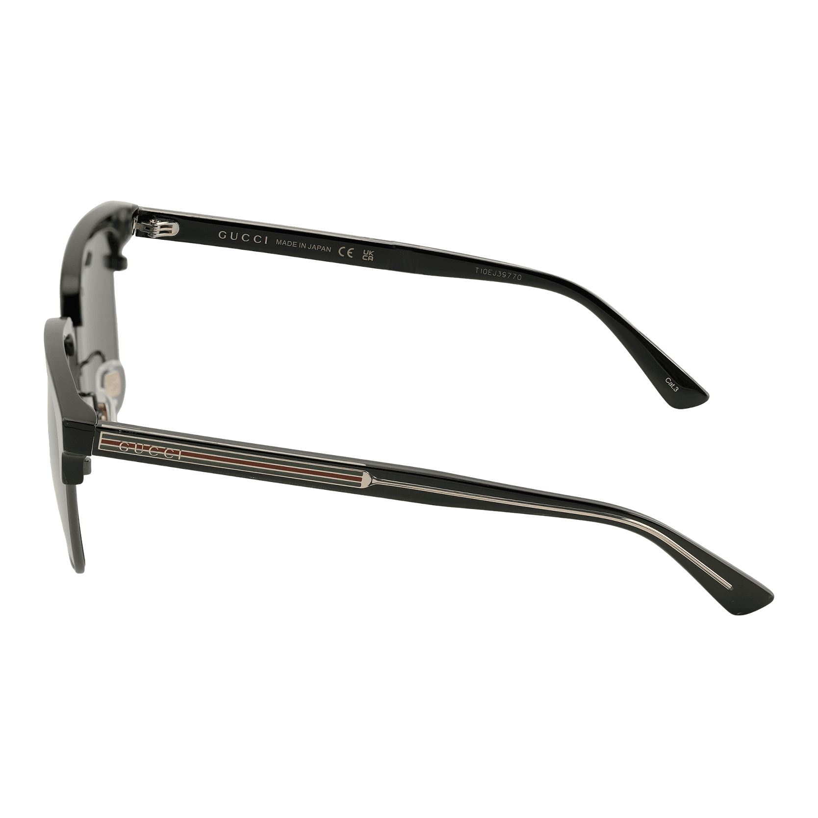 Солнцезащитные очки Gucci Enamel Green Red Stripe Sunglasses - изображение 3