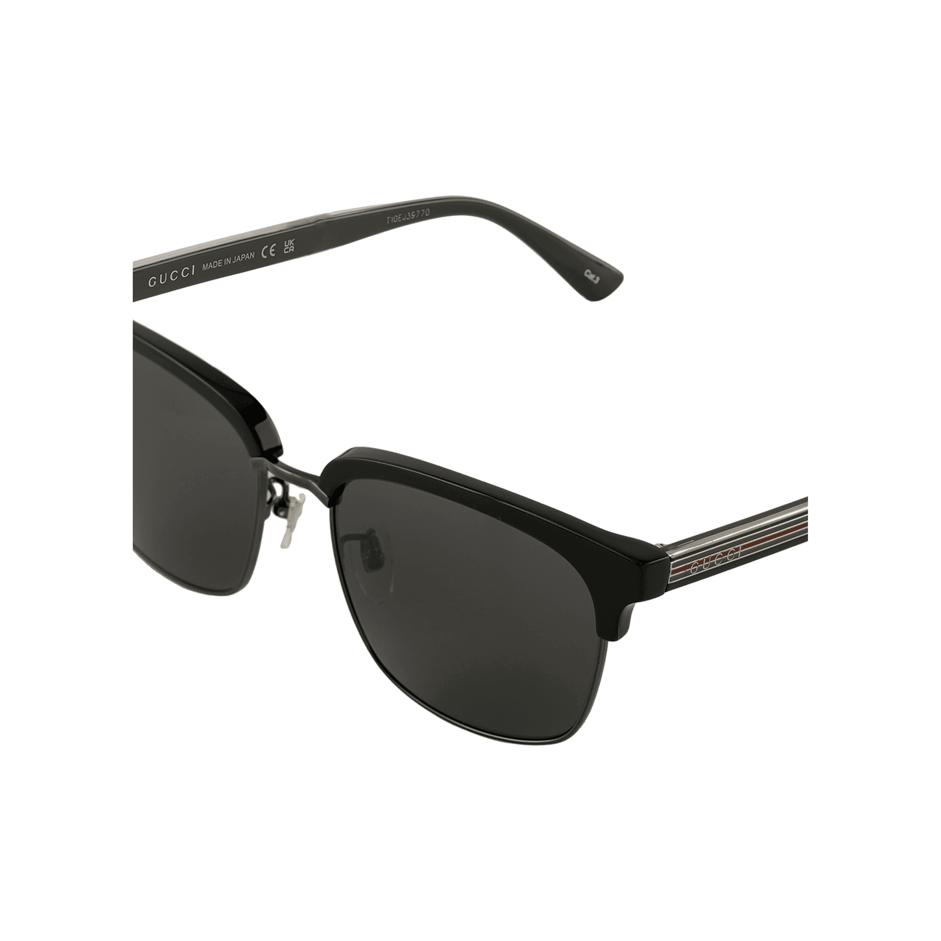 Солнцезащитные очки Gucci Enamel Green Red Stripe Sunglasses - изображение 5