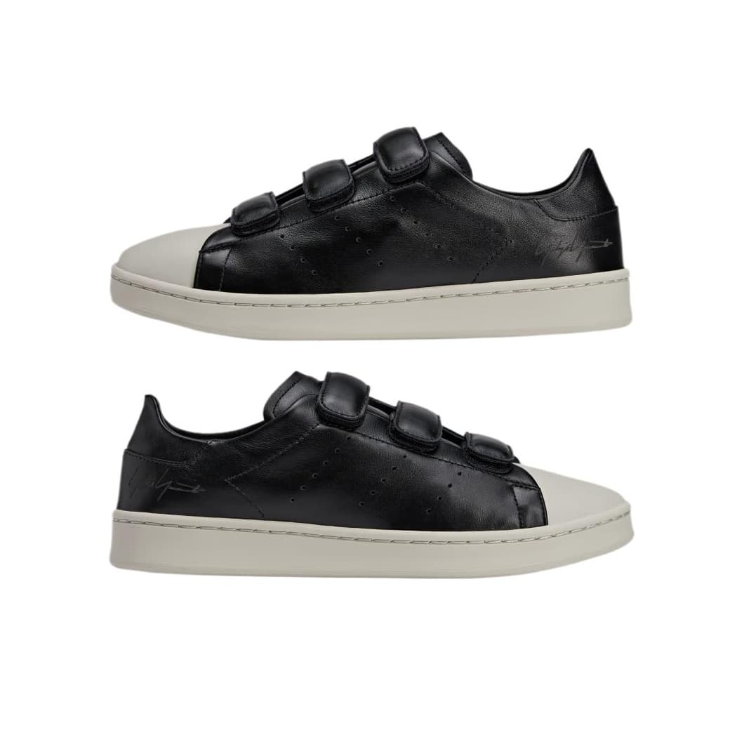 Кроссовки Y-3 PU Stan Smith Hook-And-Loop Унисекс Черный Лоу-топы Повседневный - изображение 3