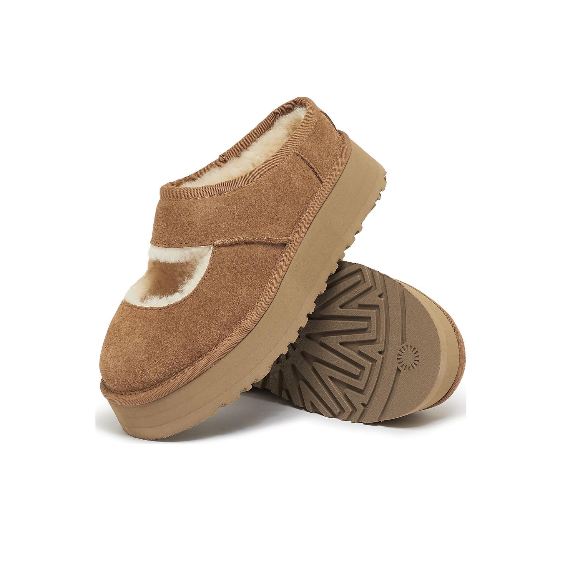 Сандалии UGG Bea Mary Jane Удобные Универсальные Флисовые Подкладочные Мюли с Резиновой Подошвой Противоскользящие - изображение 6