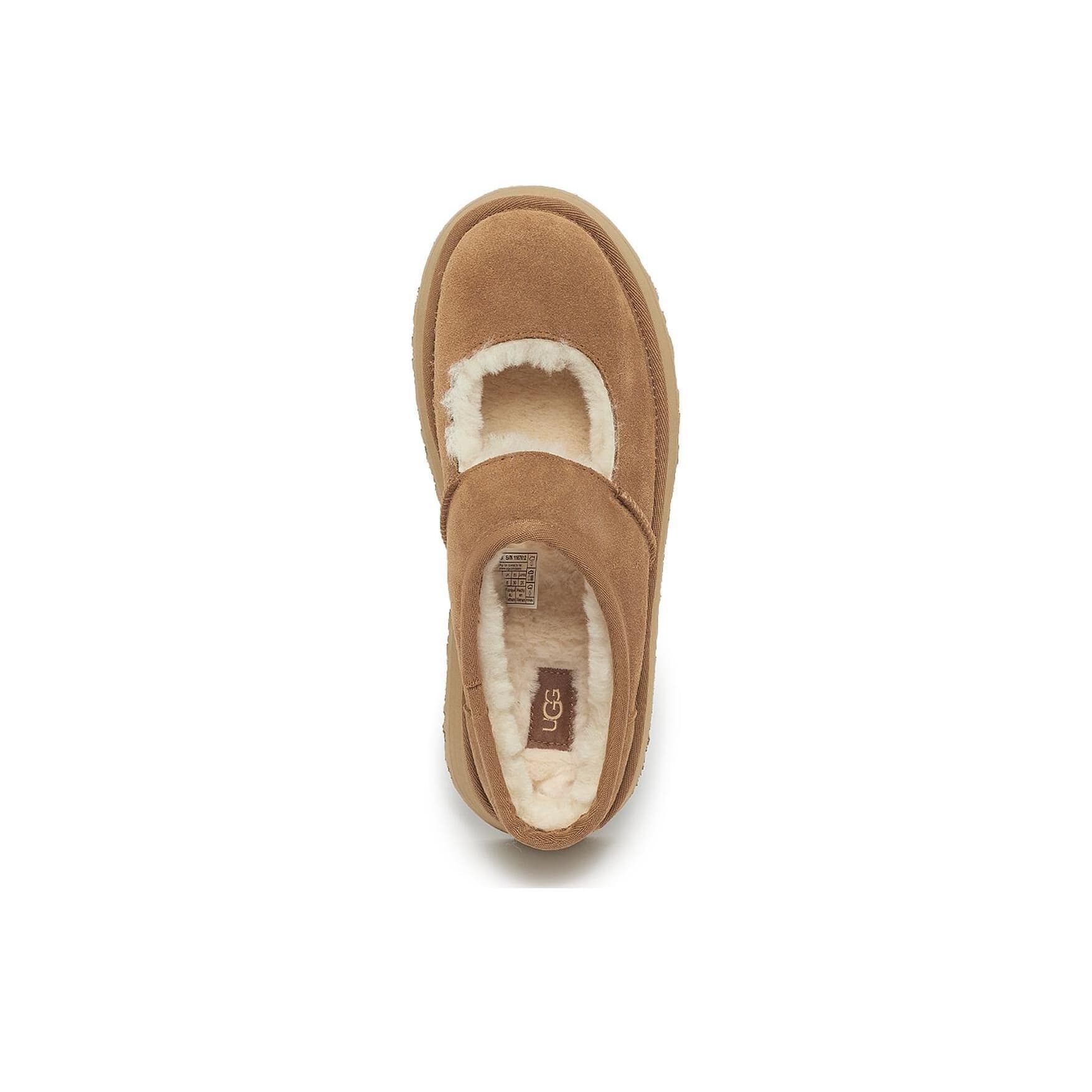 Сандалии UGG Bea Mary Jane Удобные Универсальные Флисовые Подкладочные Мюли с Резиновой Подошвой Противоскользящие - изображение 4