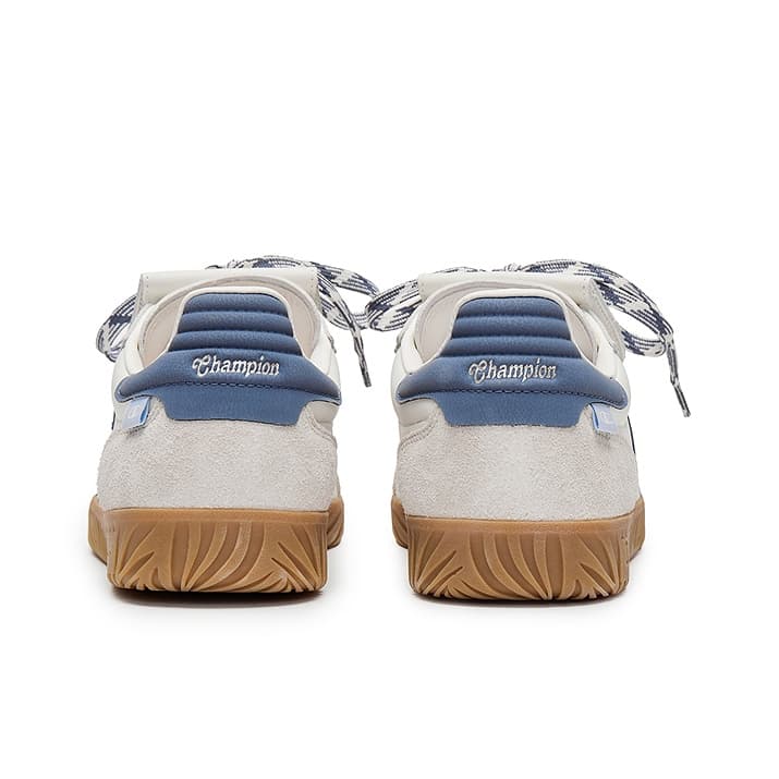 Кроссовки Champion T-trainer Классический принт с логотипом Удобный съемный язычок обуви Многоцветный контрастные цвета Повседневный спорт Универсальный Лоу-топы Повседневная обувь для скейтборда Мужской Молочно-белый/Ретро индиго - изображение 4