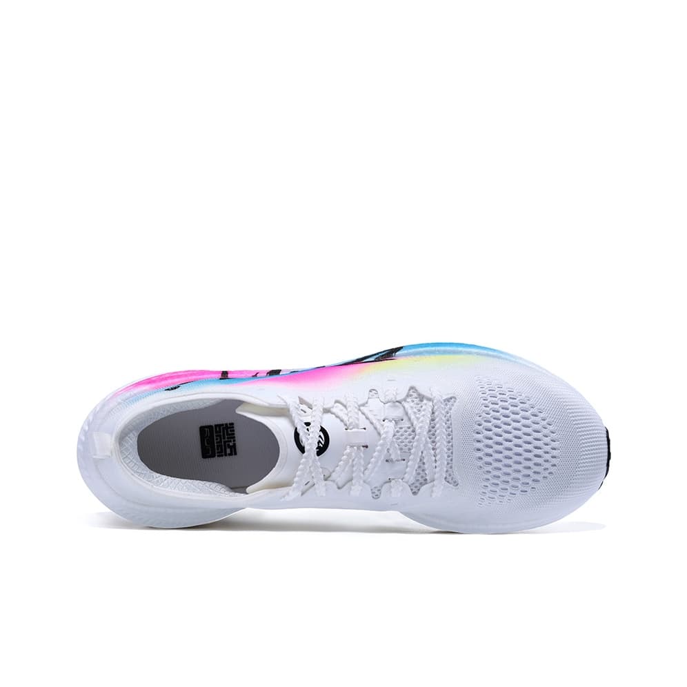 Кроссовки для бега BMAI Carbon Fly Low Топ Беговые кроссовки Women's White Розово-синий - изображение 4
